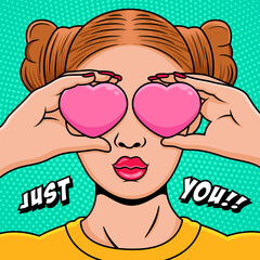 Illustration of woman bring love vector. Symbol icon concept isolated premium vector