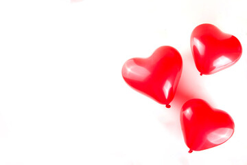 Valentine day background with heart balloons