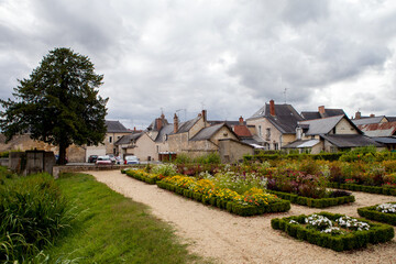 Fototapeta na wymiar Small village in the summer, Bauge, France in Loire