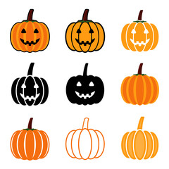HALLOWEEN VECTOR PUMPKINS - VECTOR DOWNLOAD