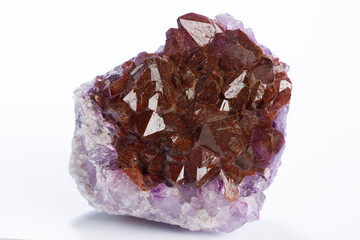 red quartz mineral specimen stone rock geology gem crystal