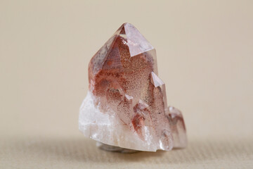 red quartz mineral specimen stone rock geology gem crystal