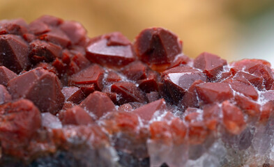 red quartz mineral specimen stone rock geology gem crystal