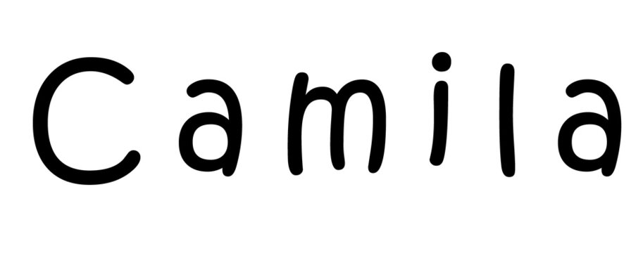 Simple text name design on white