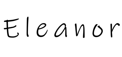 Simple text name design on white