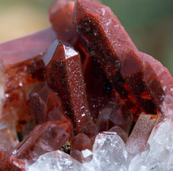 red quartz mineral specimen stone rock geology gem crystal