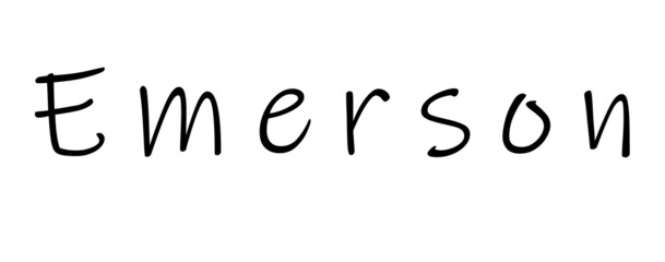 Simple text name design on white