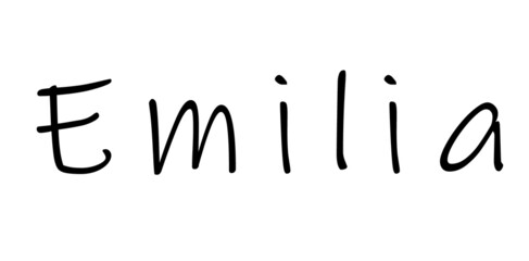 Simple text name design on white