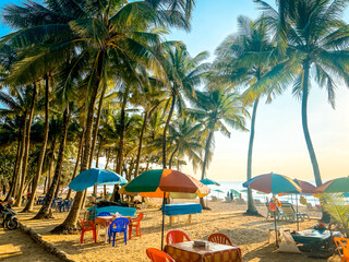 Aerial view of Surin beach in Phuket province in Thailand