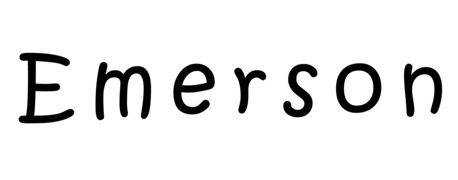 Simple text name design on white