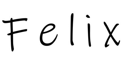 Simple text name design on white