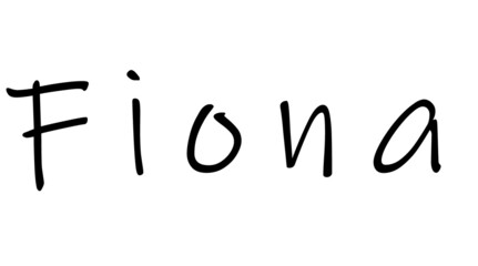 Simple text name design on white