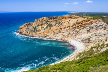view of the coastline in Portugal