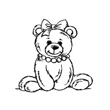 Teddy female bear 1 - cute peluche