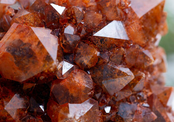 red quartz mineral specimen stone rock geology gem crystal