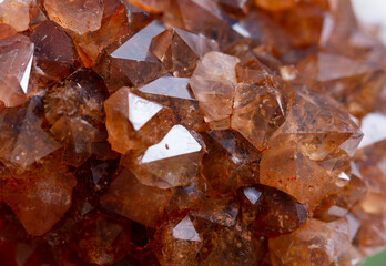 red quartz mineral specimen stone rock geology gem crystal