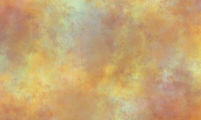 Abstract translucent watercolor background in purple, blue, yellow, orange, green and red tones. Copy space, horizontal banner.