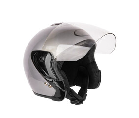 Fototapeta premium Gray motorcycle helmet