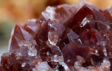 red quartz mineral specimen stone rock geology gem crystal