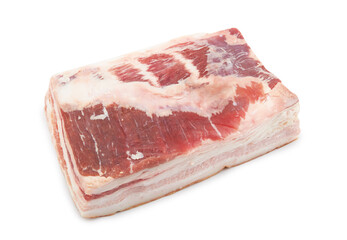 Raw pork belly with streaks