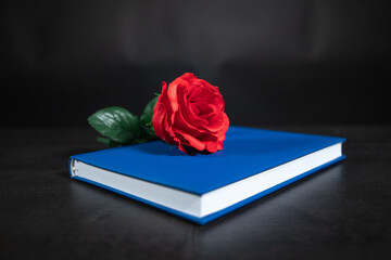 rose and book