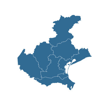 Vector Map of Veneto, Italy