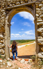 looking through the castle gate, Setubal, Portugal