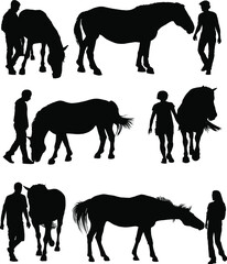 Horses and people