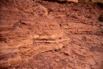 Orange sandstone detail from the desert in Utah