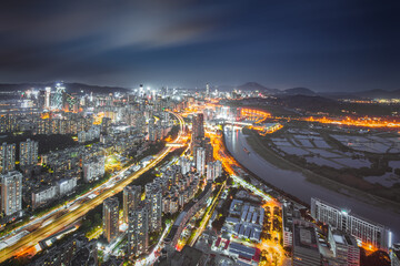 Fototapeta premium view of the city