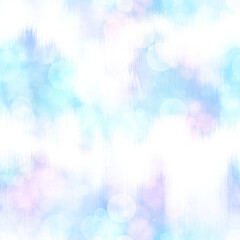 Seamless pale pastel tie dye bokeh texture. Soft tone on tone summer repeat background with washed out sun bleached ink dyed effect. 