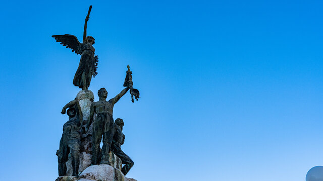 Gesualdo, Avellino, Campania, Italy: detail of statue dedicated to the war dead