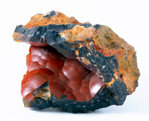 Obraz premium red fox agate mineral specimen stone rock geology gem crystal