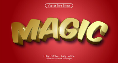 Magic 3d text editable style effect template