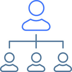 Teamwork line icon. Team employees symbol. Remote office sign.  Design element. Line style teamwork icon. Vector illustrations.