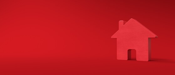 Miniature toy house - Real estate theme - 3D render