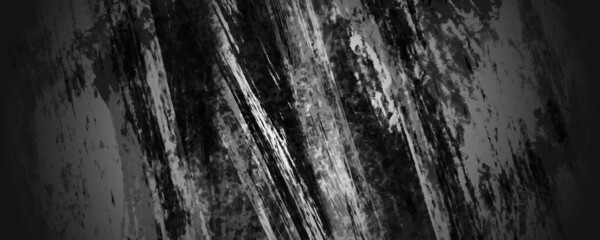 Fototapeta premium Black Concrete Cement Background with Dark Gray Cracks and Crumpled Wrinkles