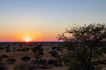 Sunset over Gharagab in the Kgalagadi