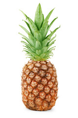Pineapple isolated on white background. Clipping path - obrazy, fototapety, plakaty