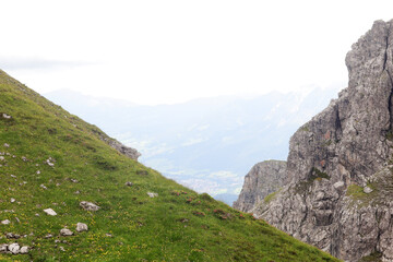 Obraz premium Panorama of Alps opening from Fellhorn peak, Bavaria, Germany
