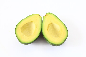 fresh avocado on a white background