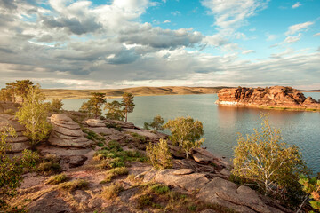 Eastern Kazakhstan. Bayanaul National Park. Unusual rocks