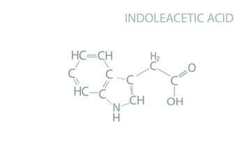 Indoleacetic acid molecular skeletal chemical formula.	