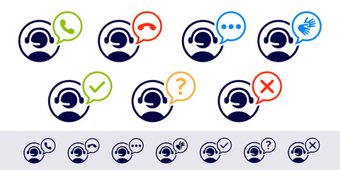 Icons Bubble Speech Operators Interpeters Outline