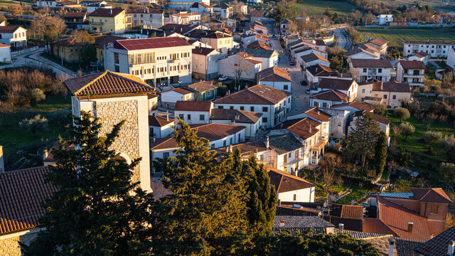 View of Rocca San Felice, Avellino, Campania, Italy.
