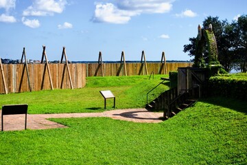 Fort Caroline National Memorial, Florida: Fort de la Caroline reconstruction, an attempted French...