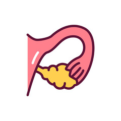 Ovary line icon. Isolated vector element.