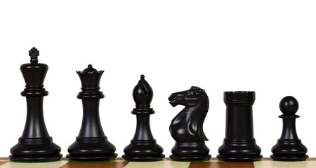 Figury szachowe znajdujące się na szachownicy