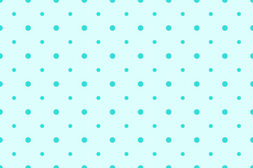 Repeated polka dot pattern with big and small circles. Seamless polkadot ornament with blue dots on light background. Vector illustration. Pattern templates in Swatches panel.