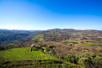 Taurasi, Avellino, Italy: panorama with hills and mountains.